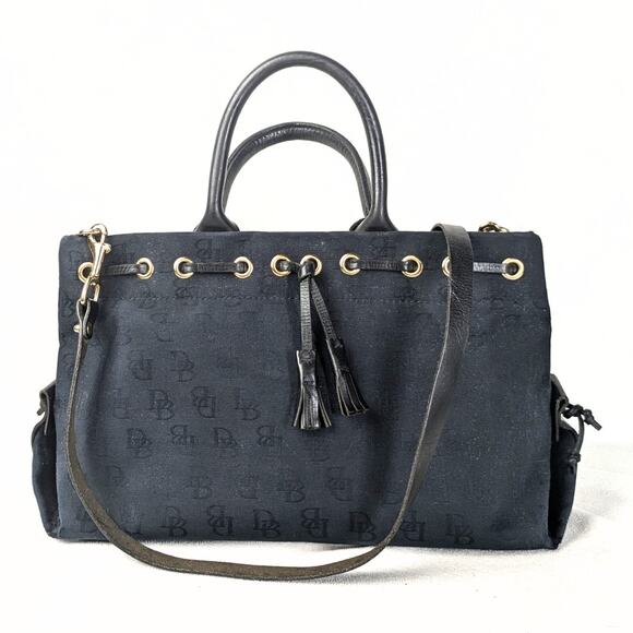 Pre-loved Dooney & Bourke Monogram Canvas Satchel with Tassel - Picture 2 of 8